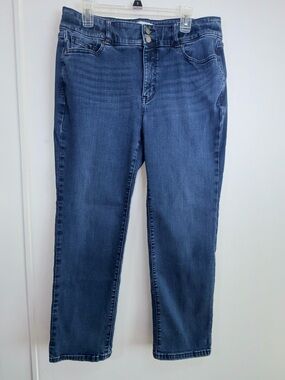 Lane Bryant High Rise Slim Straight Jeans 16 Short Tighter Tummy